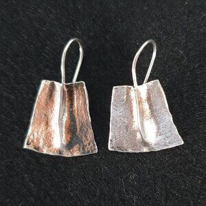 Rare Vintage Silpada 925 Sterling Silver Israel Liberty Earrings